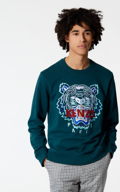 Kenzo Men Tiger Sweatshirt Pine